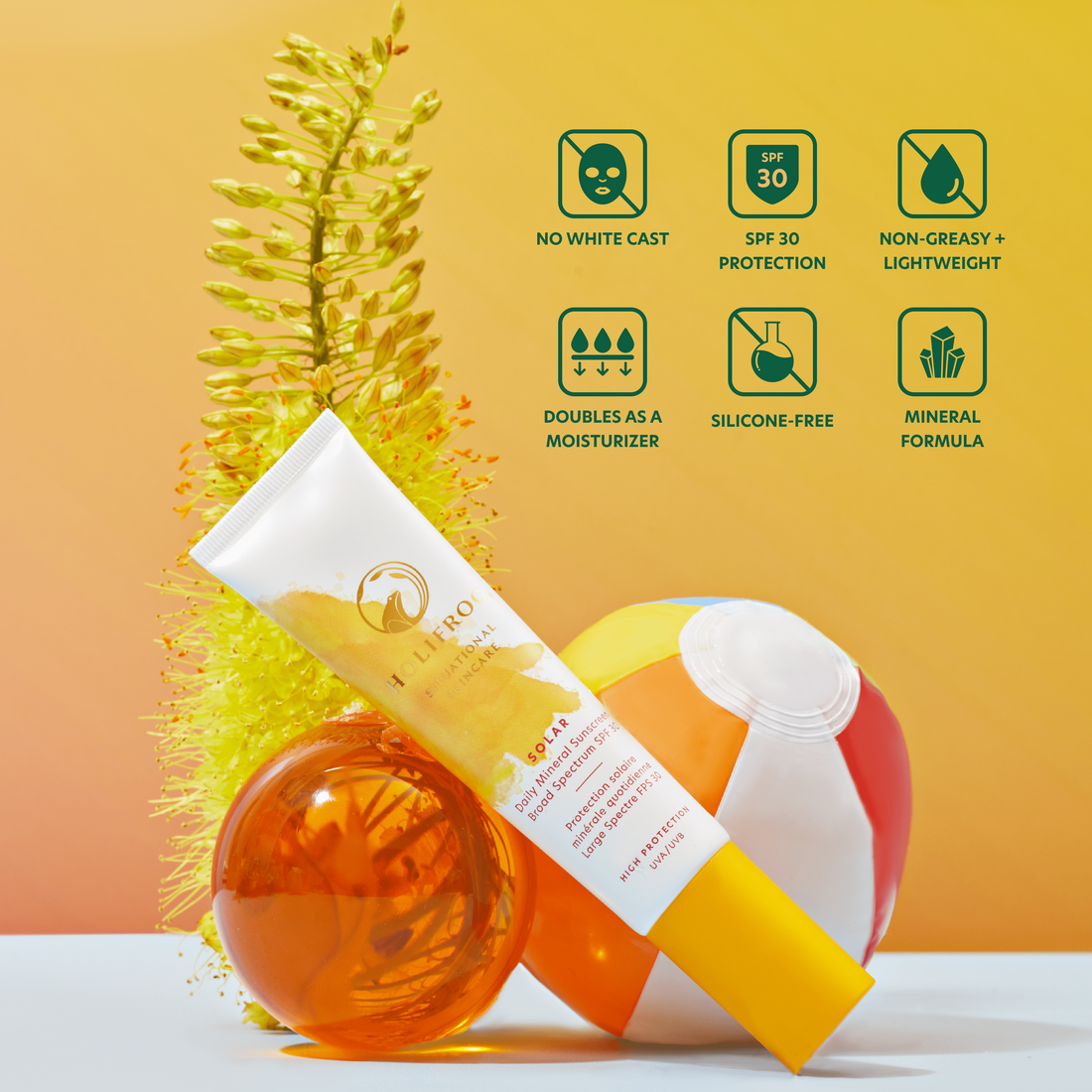 Solar Daily Mineral Sunscreen Broad Spectrum SPF 30 – HoliFrog